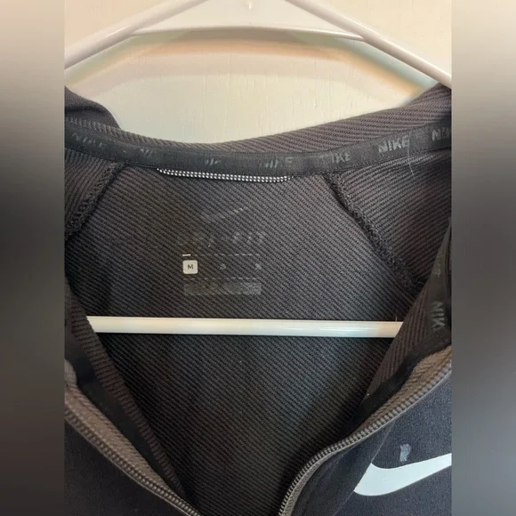 nike jacket womens M fullzip pockets preppy gym athletic‎ Minimalist black - Picture 4 of 7